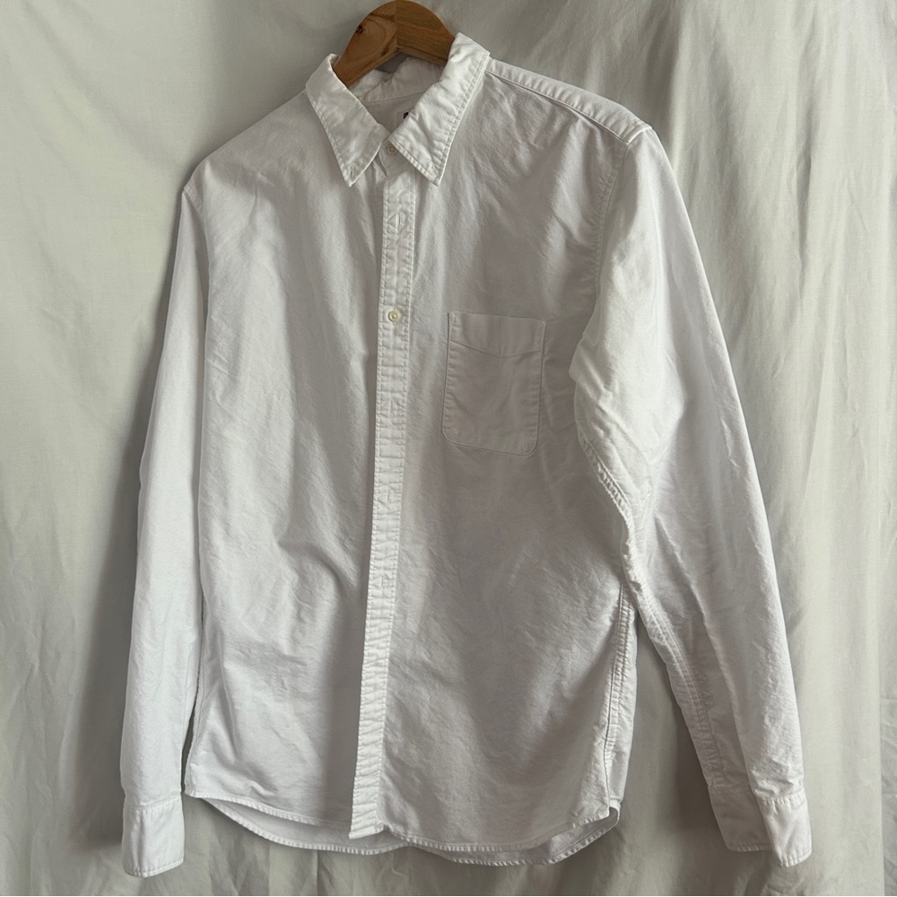 Uniqlo 2019 Slim Fit Oxford Cloth Button Down Shirt - White